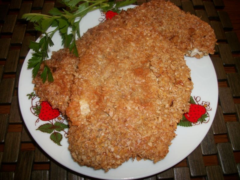 Sznycle z indyka w otrębach wg Zub3r'a Sznycle z indyka w otrębach wg Zub3r'a