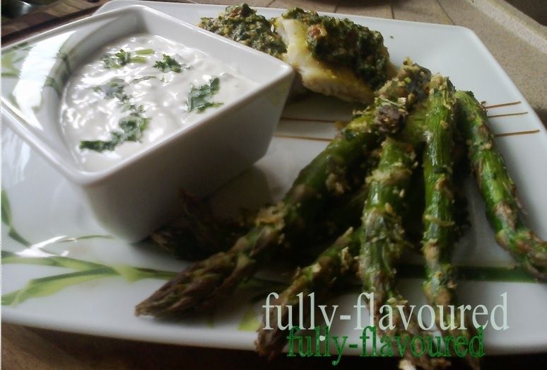 Szparagi zapiekane z dorszem