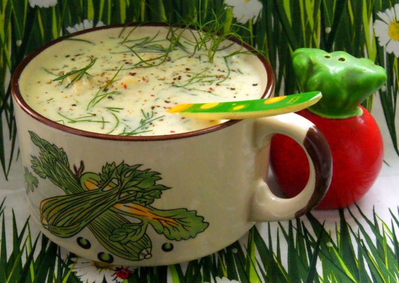 Szparagowy krem z kluseczkami