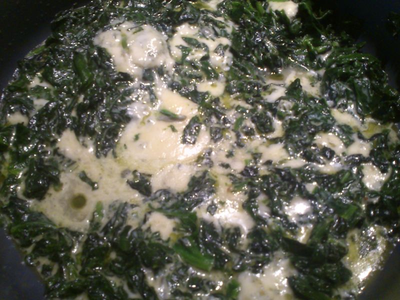 Szpinak z mozzarellą