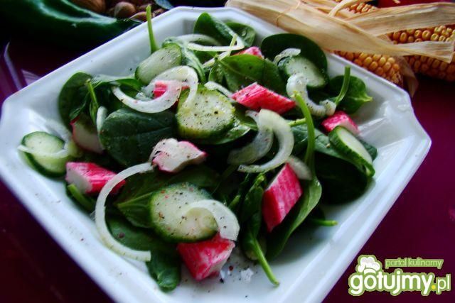 Szpinak z surimi  Szpinak z surimi
