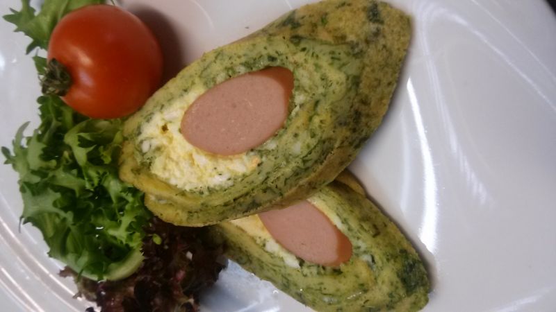 Szpinakowa rolada z jajek Szpinakowa rolada z jajek