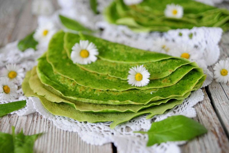 Szpinakowe naleśniki na słodko