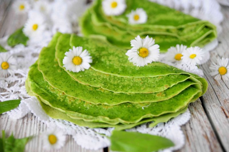 Szpinakowe naleśniki na słodko