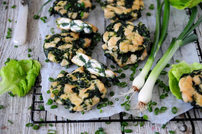 Szpinakowo- drobiowe kotleciki