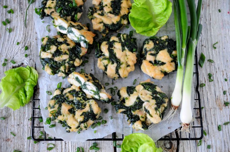 Szpinakowo- drobiowe kotleciki