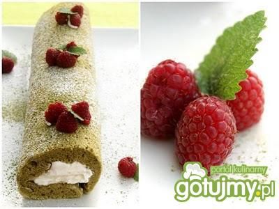 Szwajcarska rolada z herbatą matcha Szwajcarska rolada z herbatą matcha