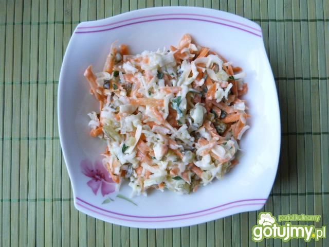 Szybka surówka z porów i żółtego sera Szybka surówka z porów i żółtego sera