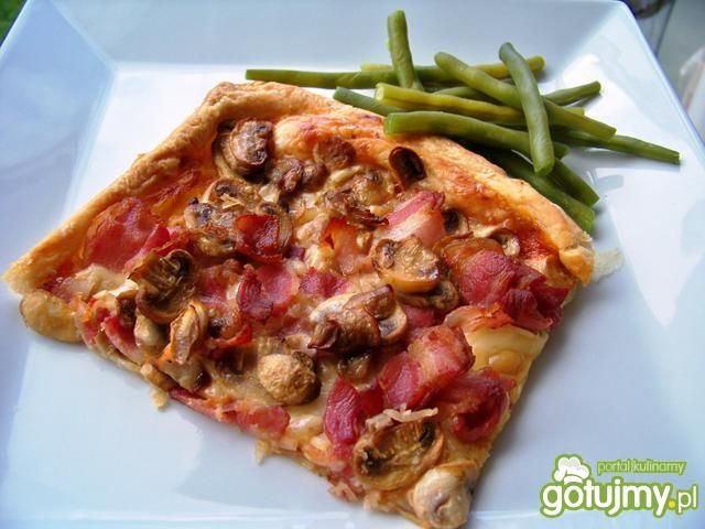 szybka tarta francuska z bekonem 
