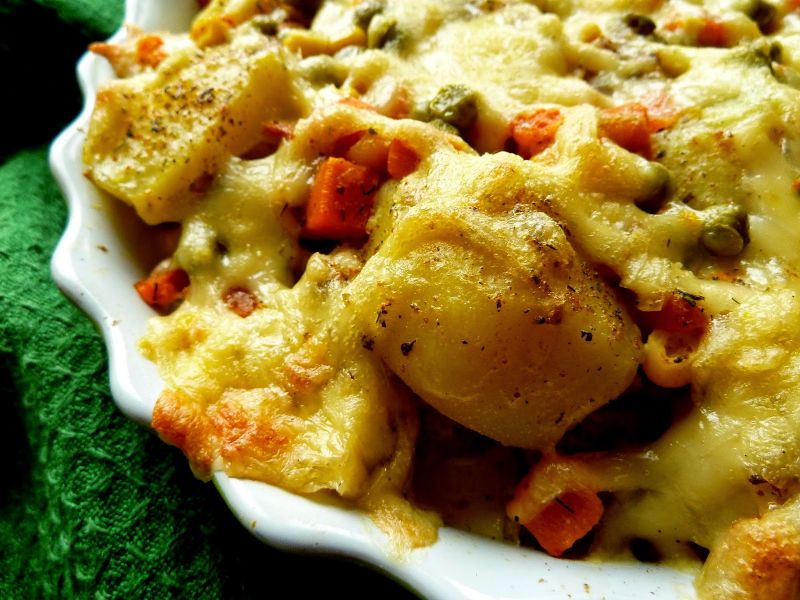 Szybka zapiekanka z dorszem i warzywami Szybka zapiekanka z dorszem i warzywami