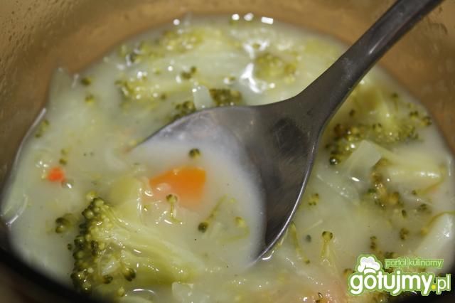 Szybka zupa z trzech warzyw.