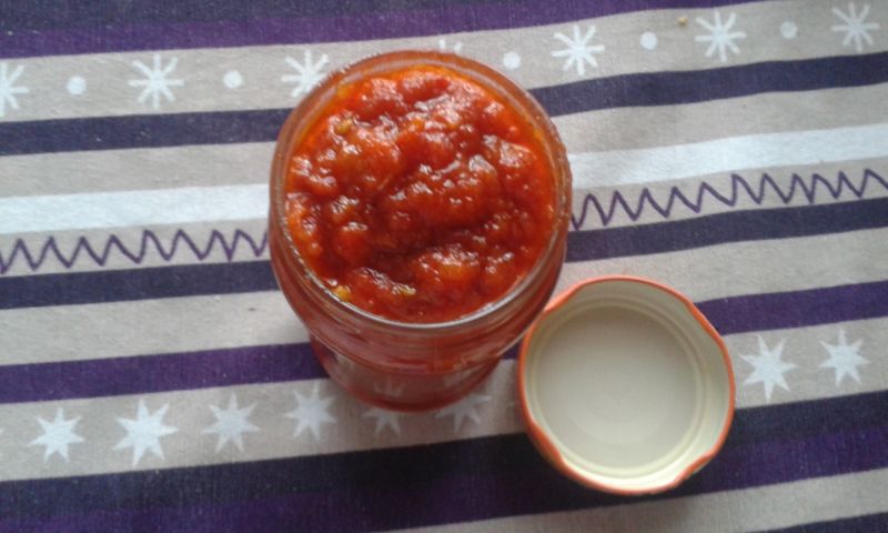 Szybki keczup domowy z pomidorów malinowych Szybki keczup domowy z pomidorów malinowych