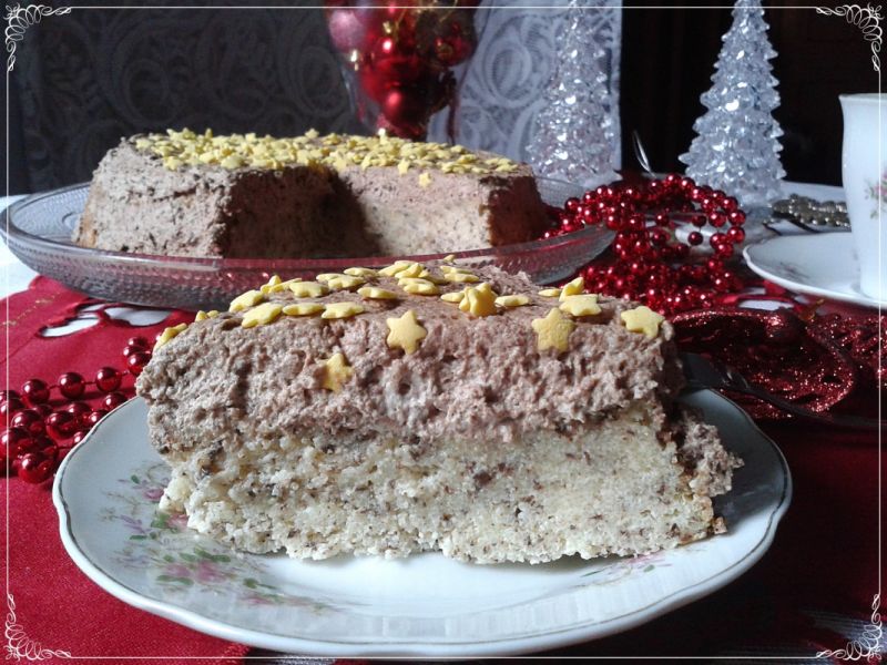 Szybki sernik straciatella z musem czekoladowym