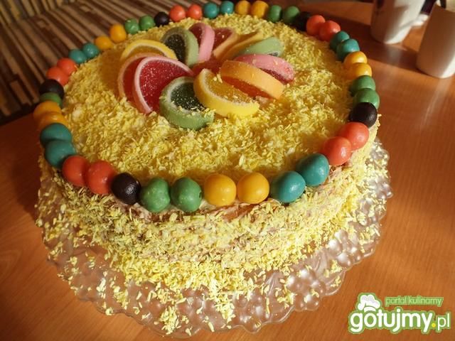 Szybki tort z wiórkami Szybki tort z wiórkami