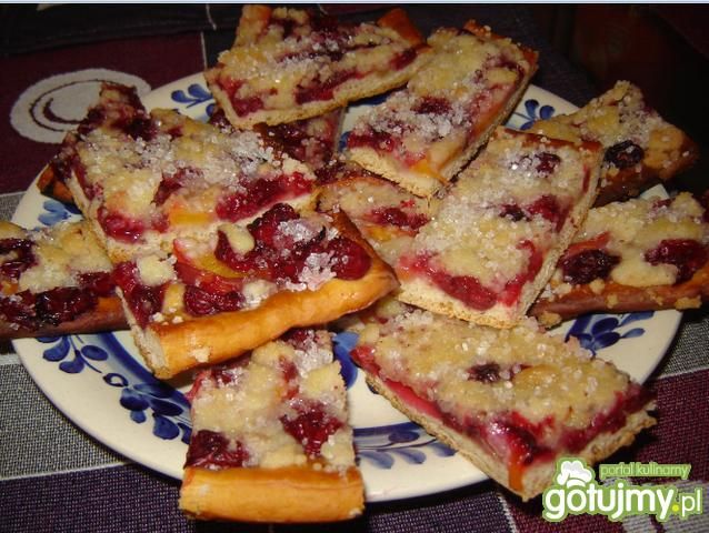 Szybkie ciasto na kruchym spodzie z owoc