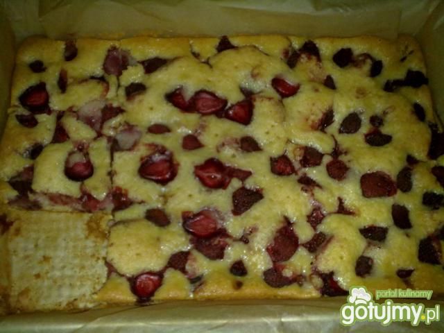 Szybkie ciasto truskawkowe  Szybkie ciasto truskawkowe