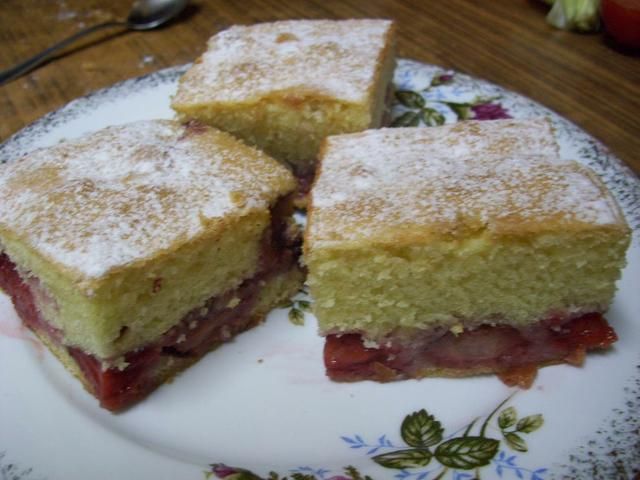 Szybkie  ciasto z owocami