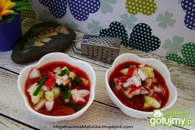 Szybkie gazpacho z nowalijkami Szybkie gazpacho z nowalijkami
