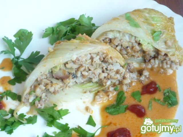 Szybkie gołąbki z kaszy gryczanej 