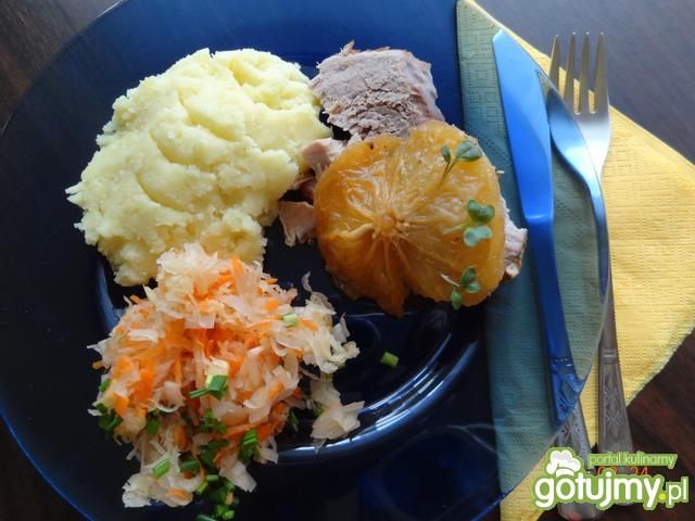 Szynka duszona z grapefruitem