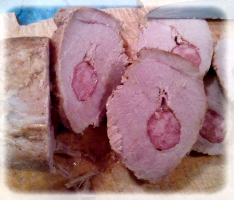 Szynka nadziewana kiełbaską