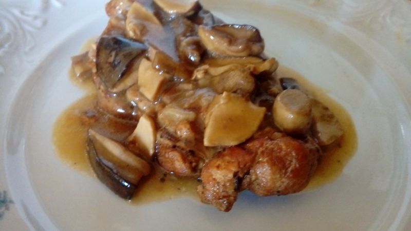 Szynka w sosie grzybowym