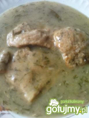 Szynka w sosie koperkowo-cebulowym Szynka w sosie koperkowo-cebulowym