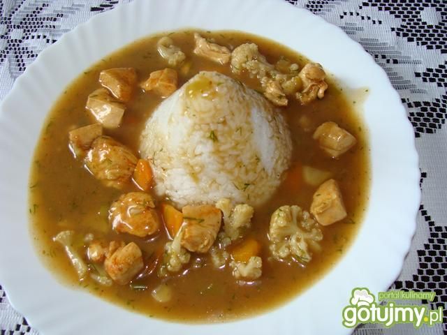 Szynka w sosie warzywnym z ryżem Szynka w sosie warzywnym z ryżem