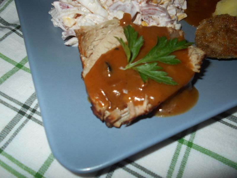 Szynka z teriyaki i sosem chili