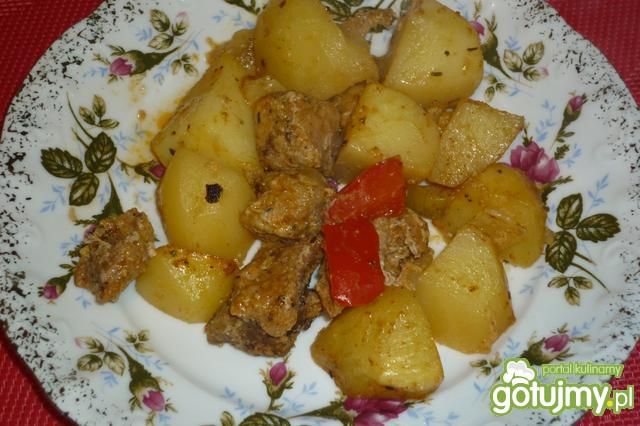 Szynka z warzywami z piekarnika Szynka z warzywami z piekarnika