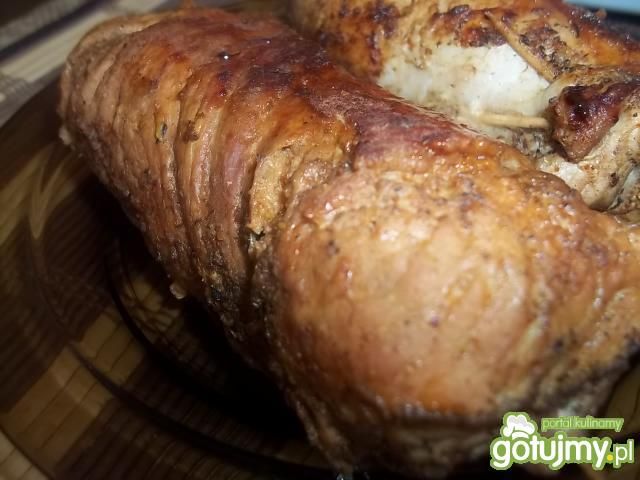 Szynkowa rolada z białą kiełbasą