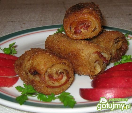 Szynkowo naleśnikowe roladki Szynkowo naleśnikowe roladki