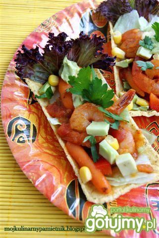 Tacki kukurydziane z krewetkami   Tacki kukurydziane z krewetkami