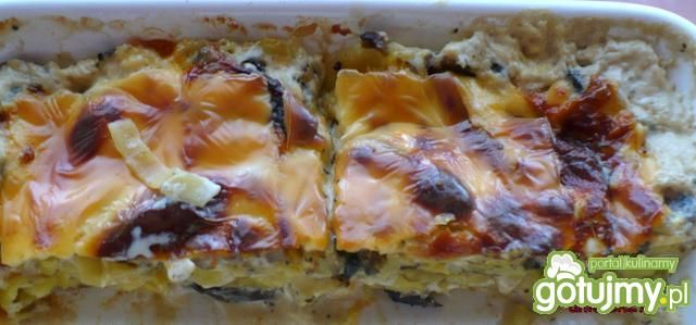 Tagiatelle w sosie śmietanowo-pieczark.