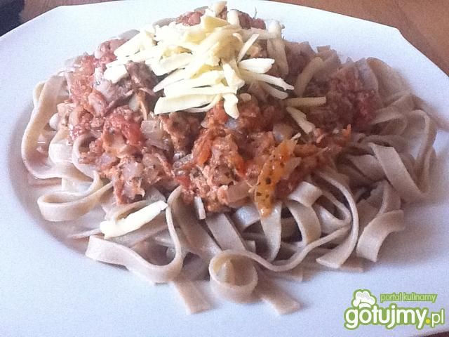 Tagiatelle z tuńczykiem z pomidorami Tagiatelle z tuńczykiem z pomidorami