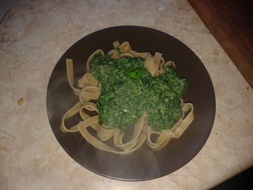 Tagiatelle ze szpinakiem