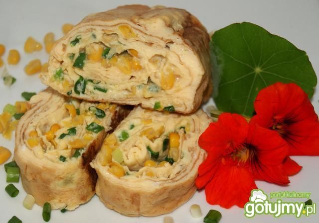 Tamagoyaki z kukurydzą  Tamagoyaki z kukurydzą