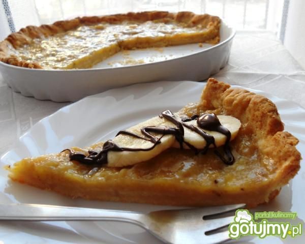 Tarta bananowa z gorzką czekoladą Tarta bananowa z gorzką czekoladą