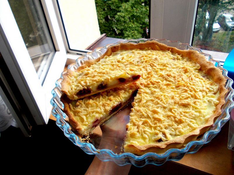Tarta budyniowa z wiśniami 