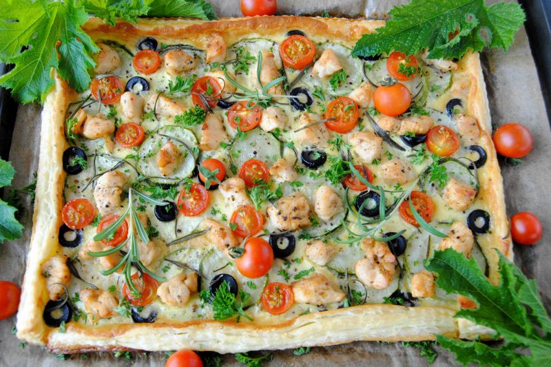 Tarta cukiniowa na francuskim cieście