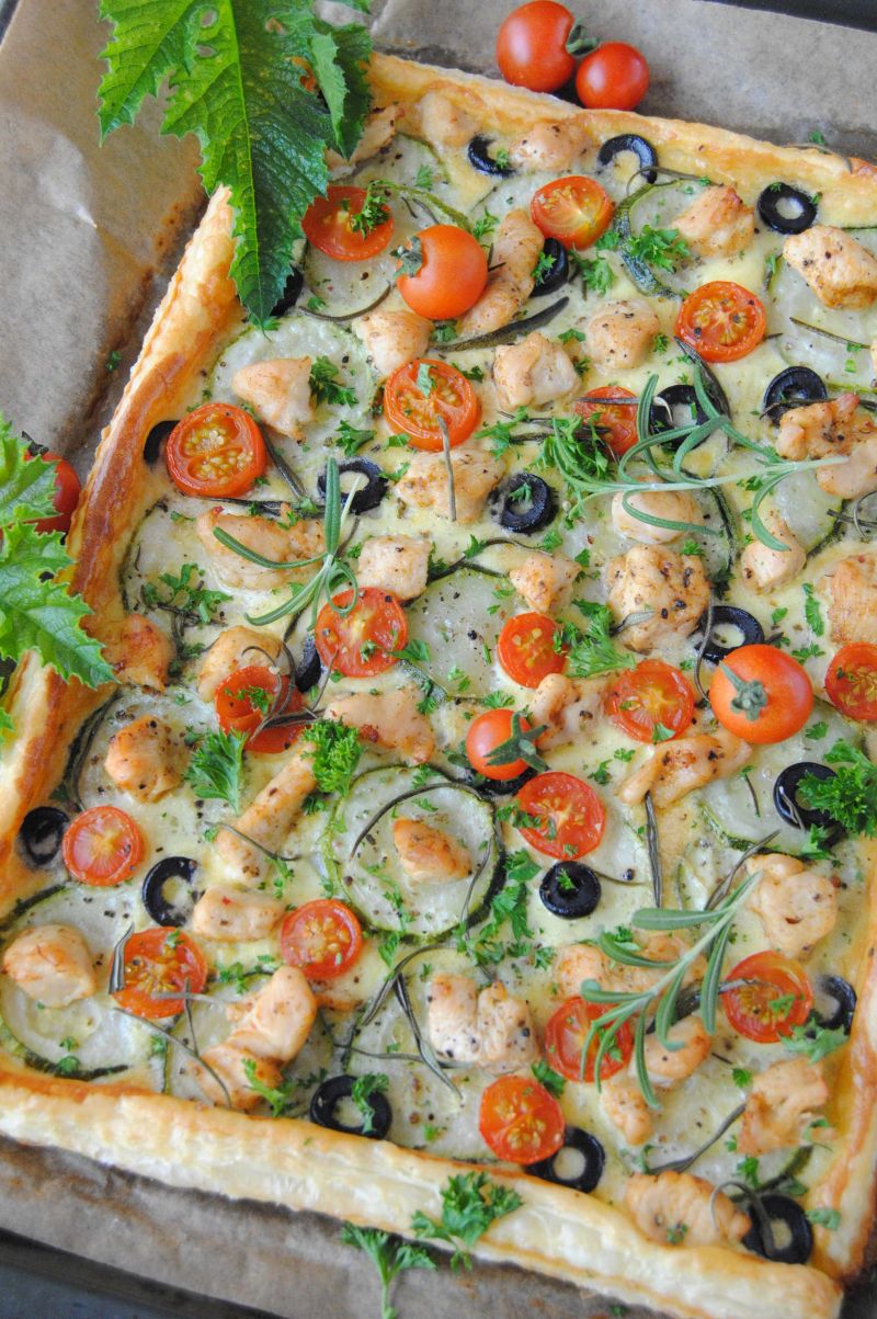 Tarta cukiniowa na francuskim cieście