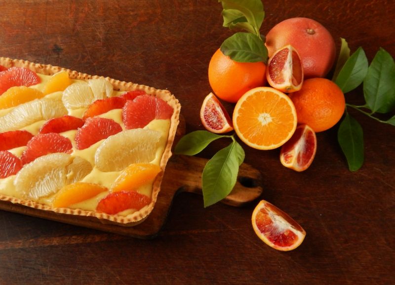 Tarta cytrusowa z kremem limoncello Tarta cytrusowa z kremem limoncello