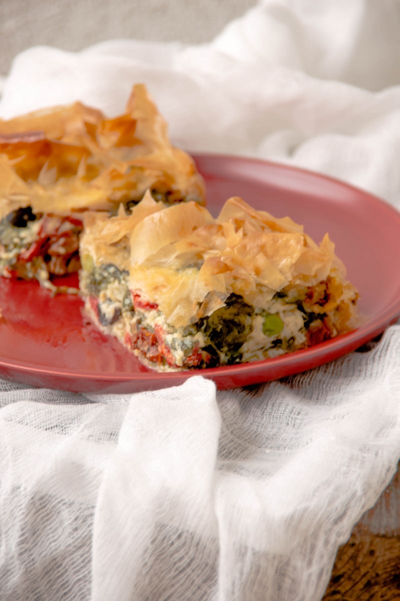 Tarta filo z warzywami