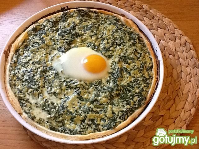 Tarta francuska ze szpinakiem Tarta francuska ze szpinakiem