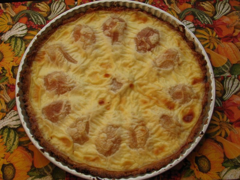 Tarta gruszkowa z kremem waniliowym