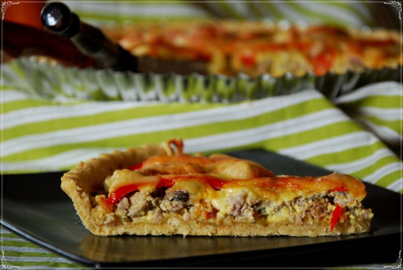 Tarta mięsno- pieczarkowa