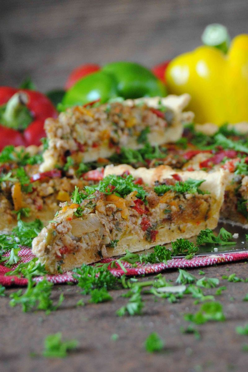 Tarta paprykowa z mięsem mielonym