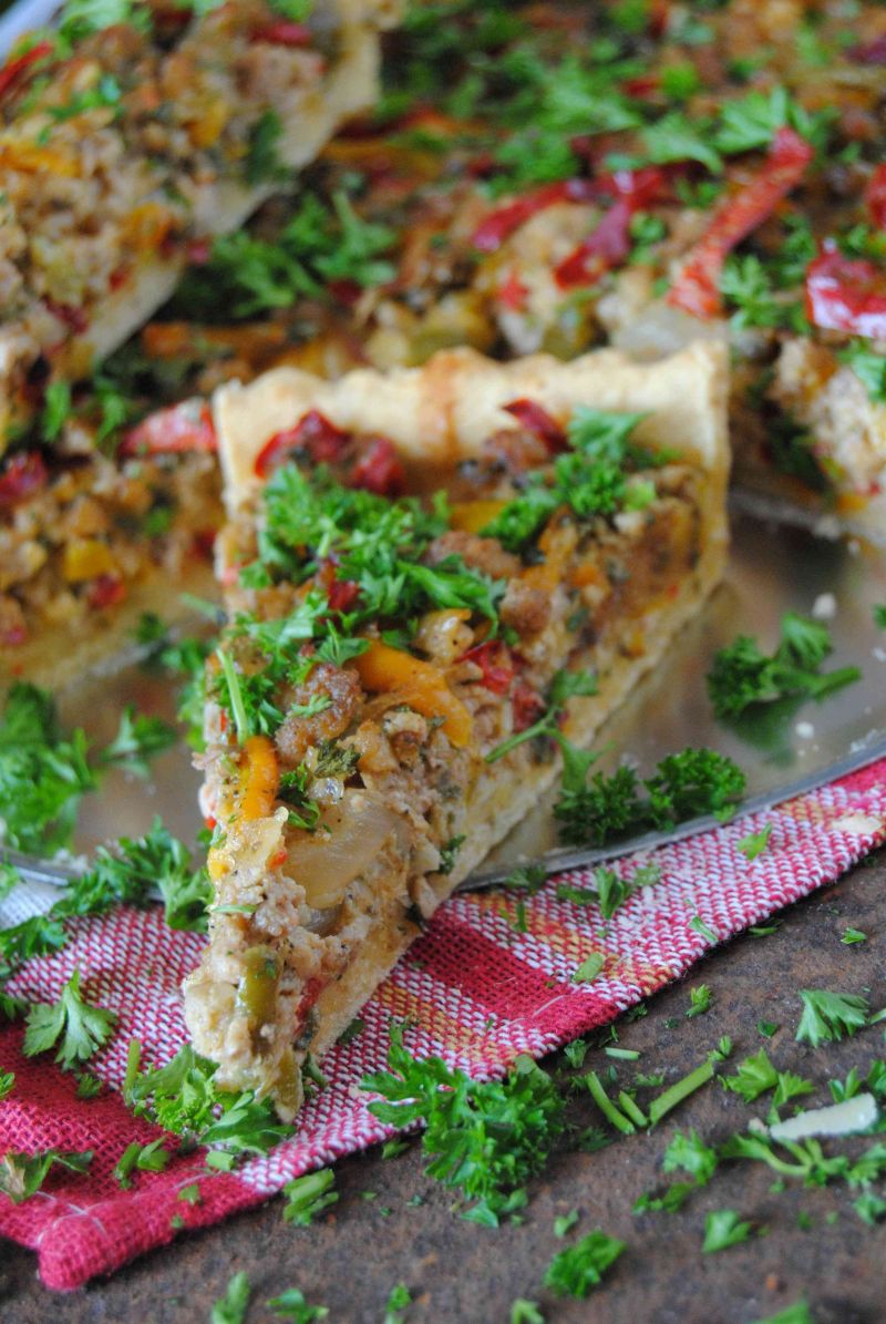 Tarta paprykowa z mięsem mielonym