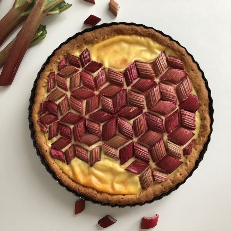 Tarta rabarbarowa mozaika