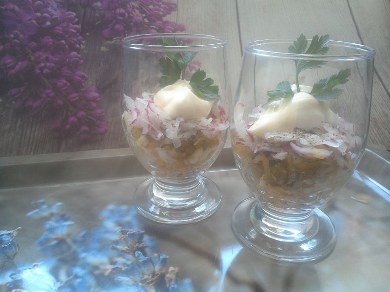 Tarta sałatka z rzodkiewką Tarta sałatka z rzodkiewką